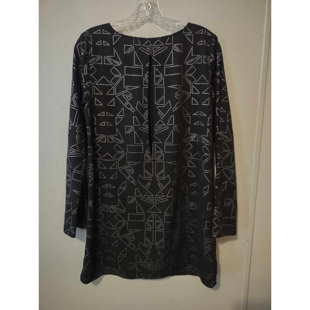 Tildon Black Silver Long Sleeve Dress Size Small